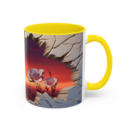 Elevate Every Sip with the 3D Canyon at Dusk - Accent Coffee Mug (11, 15oz) Mely Mela