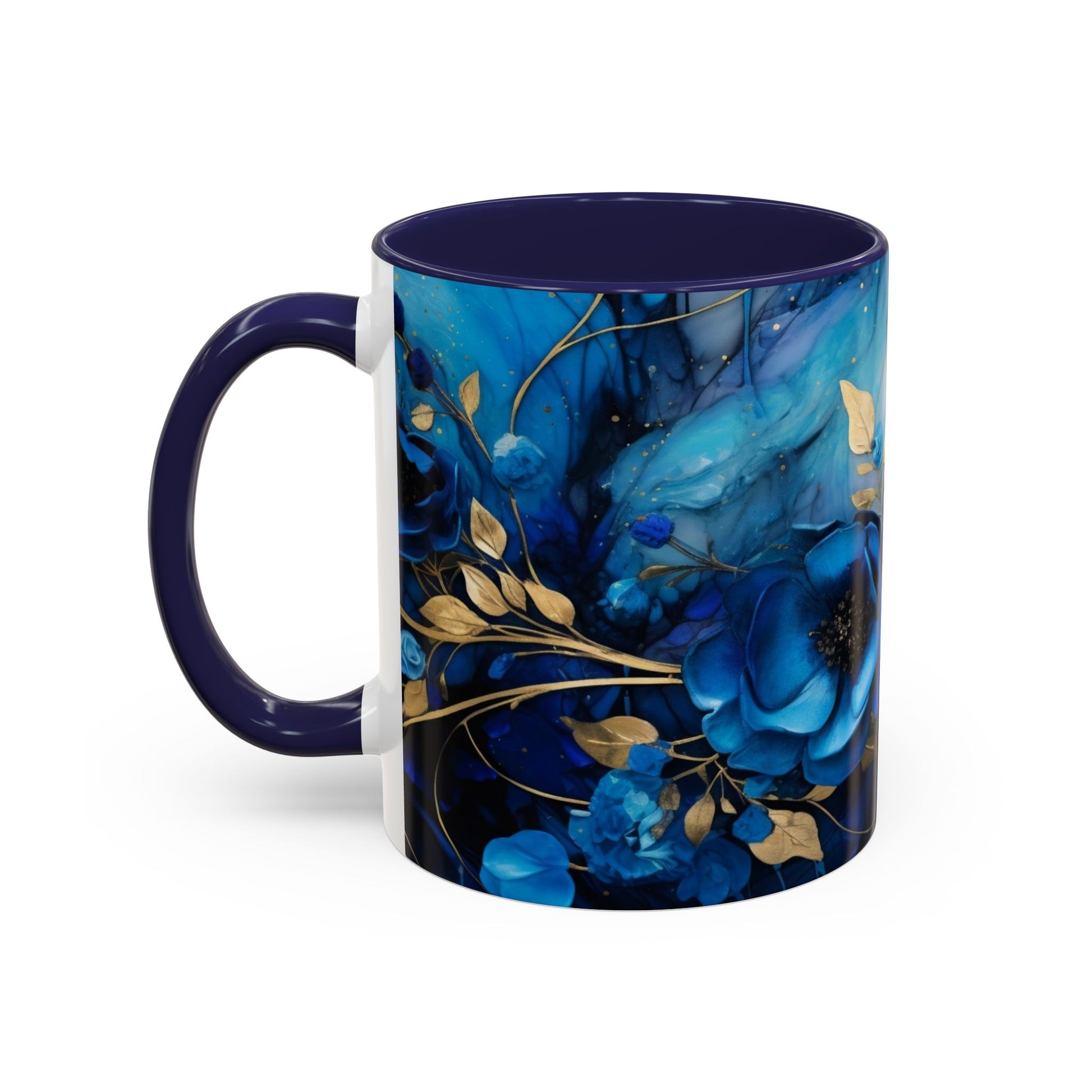 Elegance in Every Sip: Blue Roses - Accent Coffee Mug (11, 15oz) Mely Mela