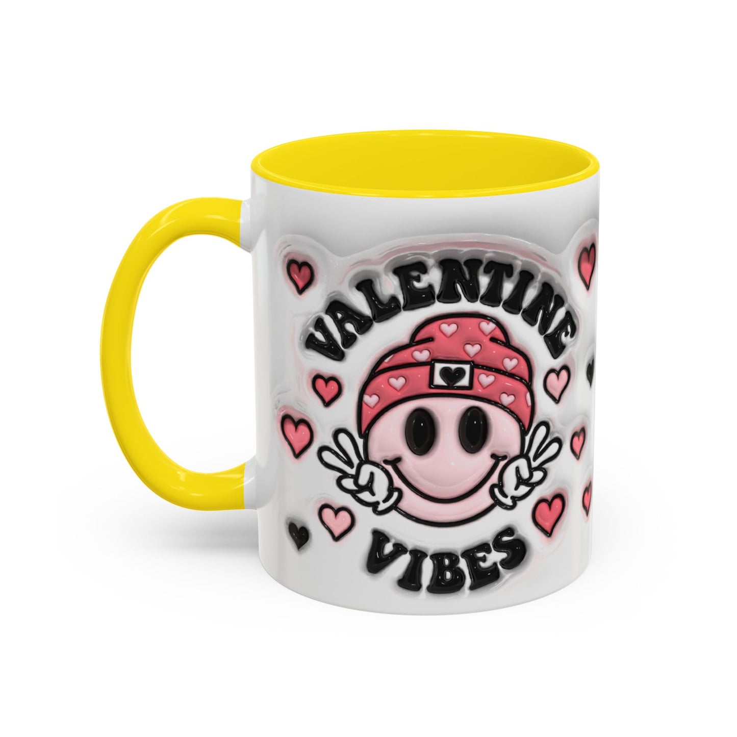 Valentine Vibes - Accent Coffee Mug (11oz, 15oz) Mely Mela